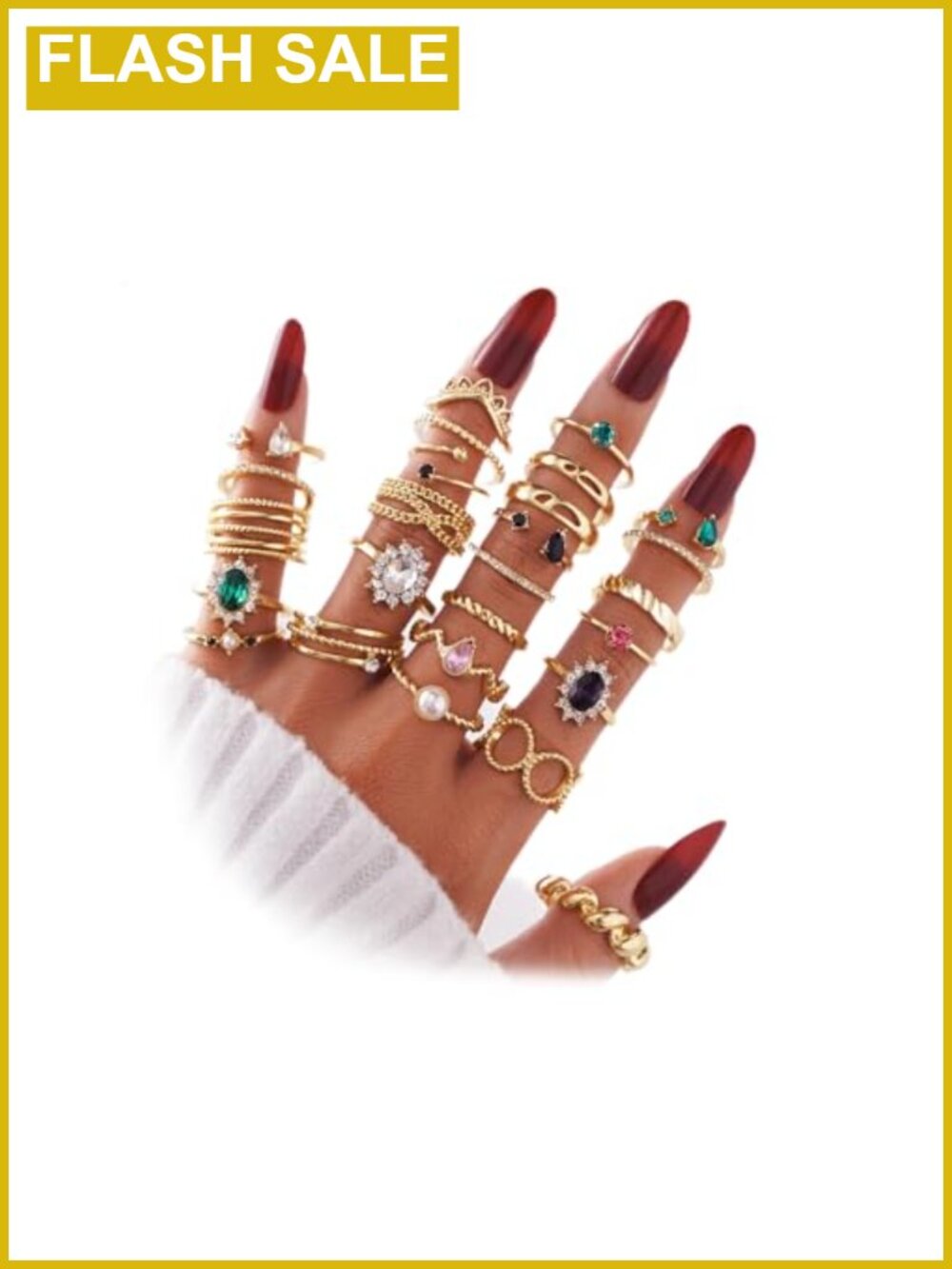 Boho Knuckle Rings Set Stackable Gold Jewelry for Women Vintage Dainty Gift